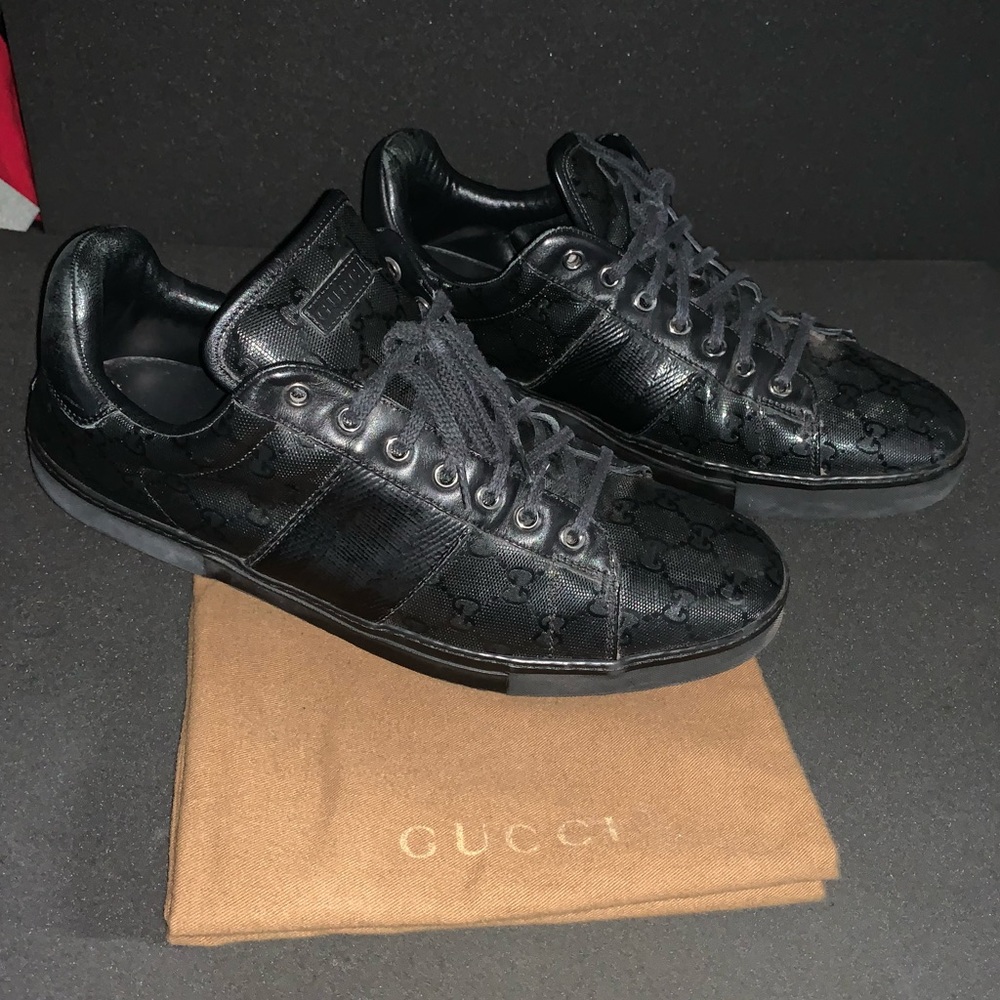 Gucci Black on Black low top UK 11.5